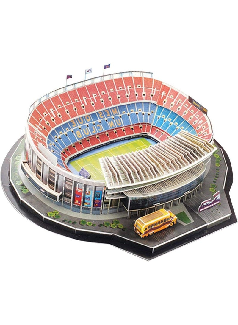 Arabest Classic Football Stadium Puzzle,3D Puzzle Soccer Club Venues,3D Paper Model Building Puzzle Kit, Soccer Stadium Souvenir Gift,Handmade Puzzle Ornaments，Cardboard Model (Camp NOU Stadium) - Image 1